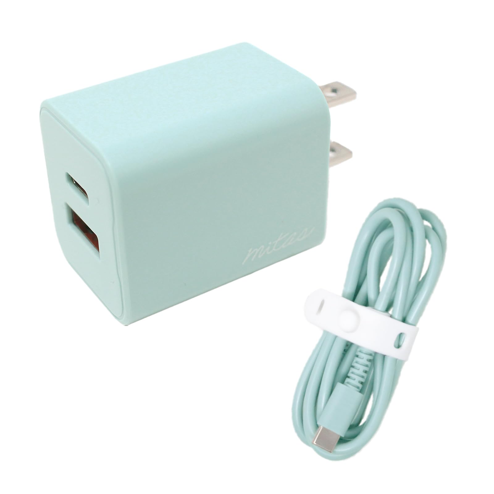 Amazon | mitas ACアダプター アイスブルー USB充電器 PD 急速 Type-C